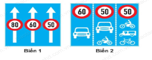 Biển tốc độ tối đa theo từng làn đường