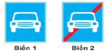 Biển đường dành cho xe ô tô và biển hết đoạn đường dành cho xe ô tô