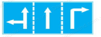 Biển chỉ dẫn số lượng làn đường và hướng đi trên mỗi làn