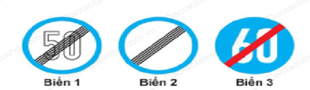 Trong các biển dưới đây biển nào là biển “Hết tốc độ tối đa cho phép”?