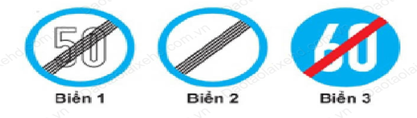 Trong các biển dưới đây biển nào là biển “Hết tốc độ tối thiểu”?