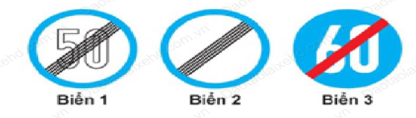 Trong các biển dưới đây biển nào là biển “Hết mọi lệnh cấm”?