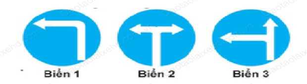 Biển nào cho phép được quay đầu xe đi theo hướng ngược lại khi đặt biển trước ngã ba, ngã tư?