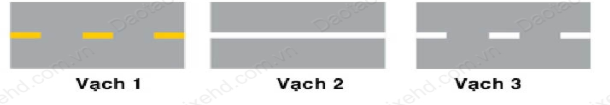 Khi gặp vạch kẻ đường nào các xe được phép đè vạch?
