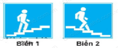 Biển nào chỉ dẫn cho người đi bộ sử dụng cầu vượt qua đường?